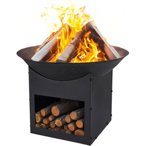 Square Fire Pit Log Burner