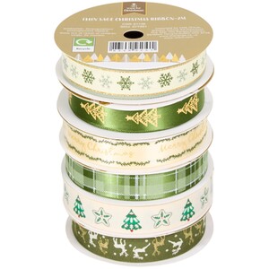 Thin Sage Christmas Ribbon