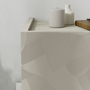 Sandstone, Travertine Wall Bedside Table with Drawer Handleless Nightstand shot 10683961