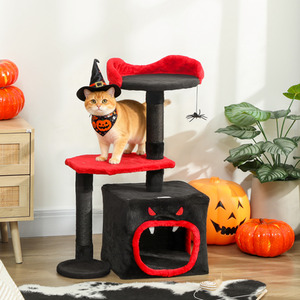 PawHut Gothic Cat Tree with Condo for Indoor