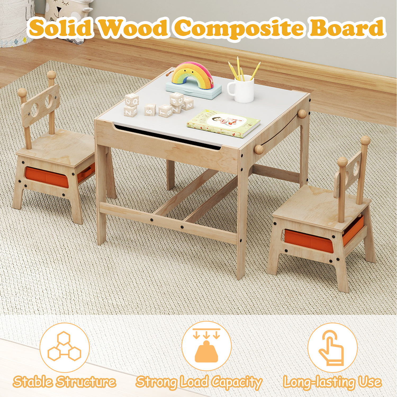 Kids Activity Desk Set - Orange
