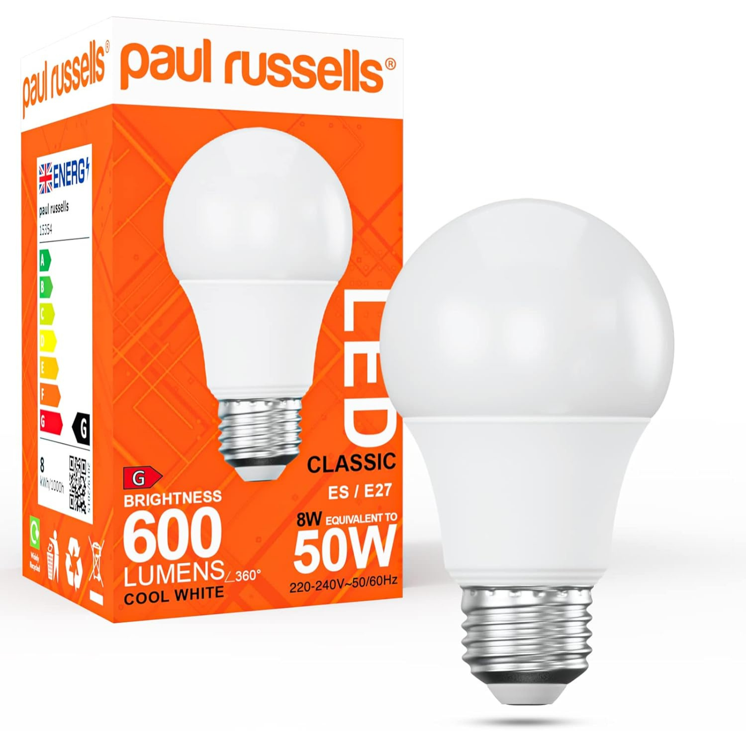 Image of LED GLS 8W Cool White Edison&hellip;