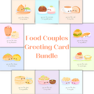 Food Couples Greeting Card Bundle