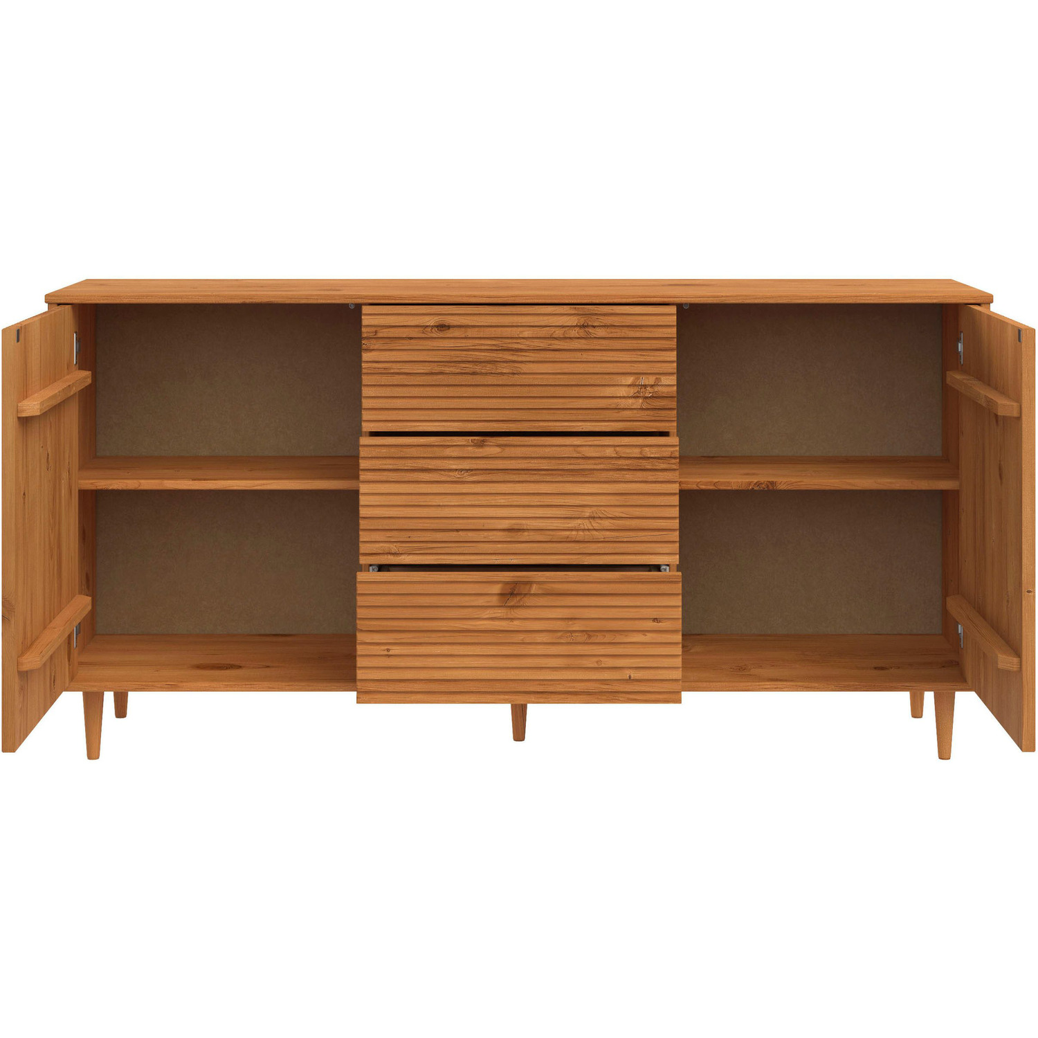 Jerzy Sideboard 160 With 2 Doors And 3 Drawers - Stain Wax