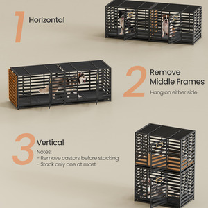 Heavy-Duty Dog Crate Cage for Large Dogs with Removable Tray, Door