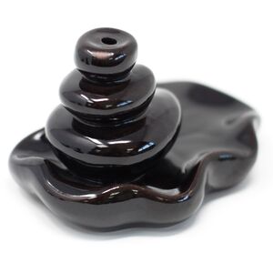 Back Flow Incense Burner Large Pebbles into Pool