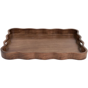 Walnut Effect Wavy Tray