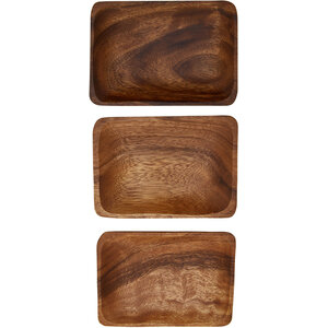Kora Acacia Set Of Three Serving Dishes
