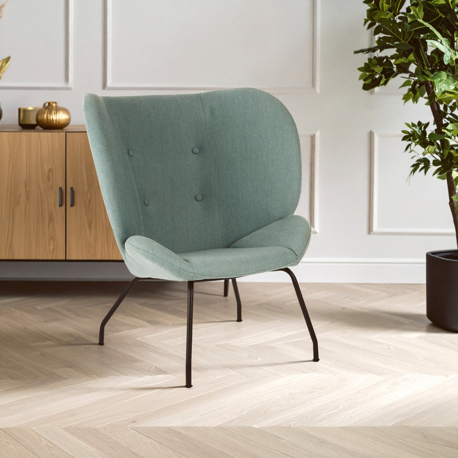 Kolding Green Fabric Accent Chair - Green