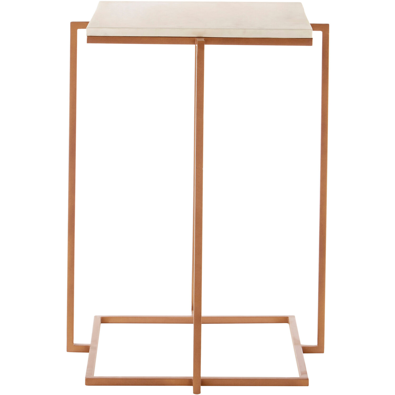 Shalimar Side Table With Gold Finish Legs - Gold