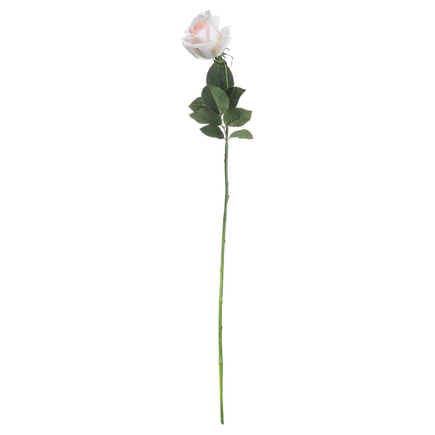 Set of 3 Palest Pink Tea Rose Artificial Stems - Pink