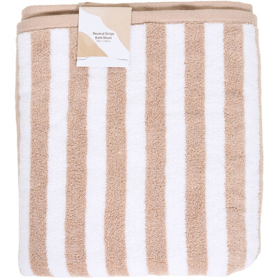 Neutral Stripe Bath Sheet