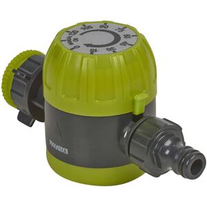 Universal Garden Hose Adaptor Tap Connector 2 Hour Water Timer Plants Irrigation - Green & Grey