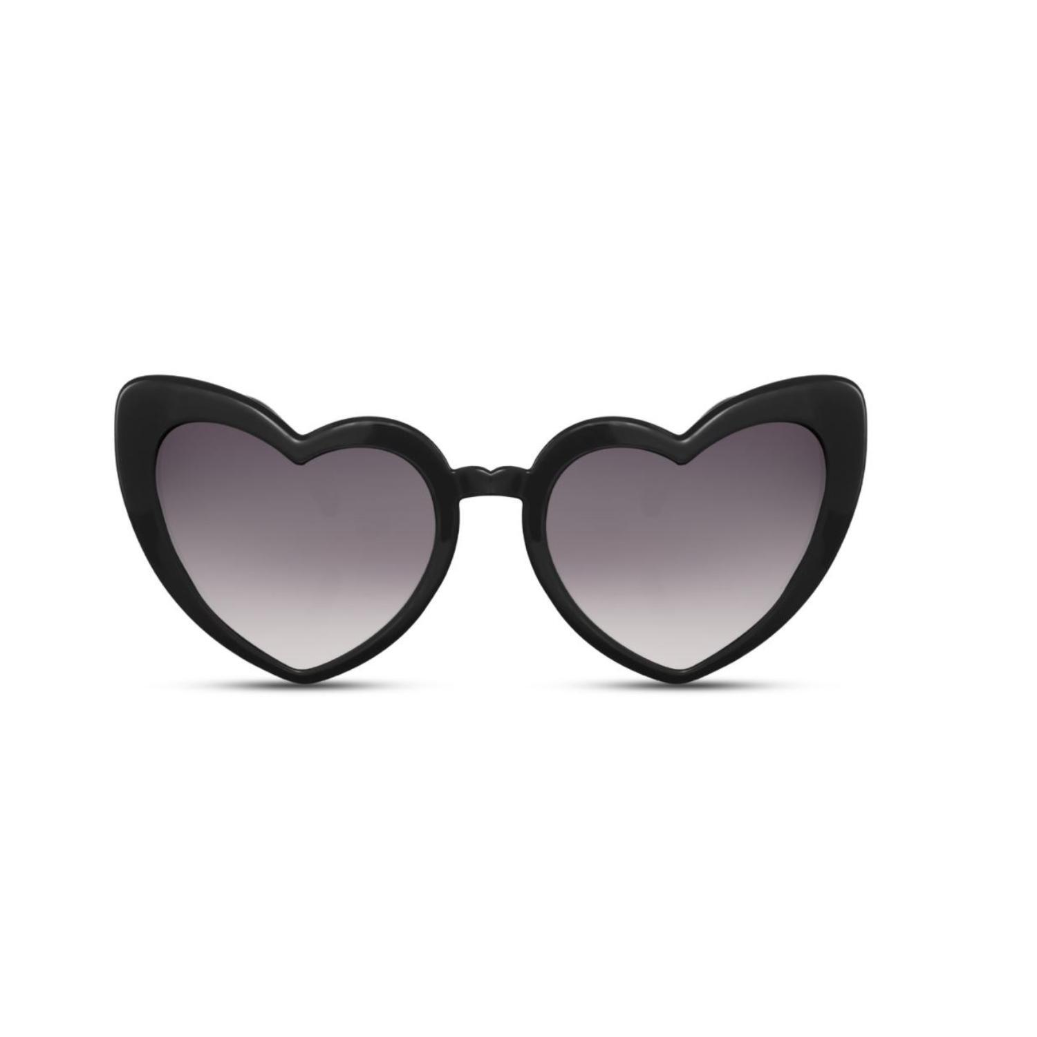 Sunglass Station Coastal Heart Unisex Sunglasses - Glossy Black