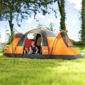 Orange Outsunny Dome Camping Tent 5 to 6 Man shot 13997949
