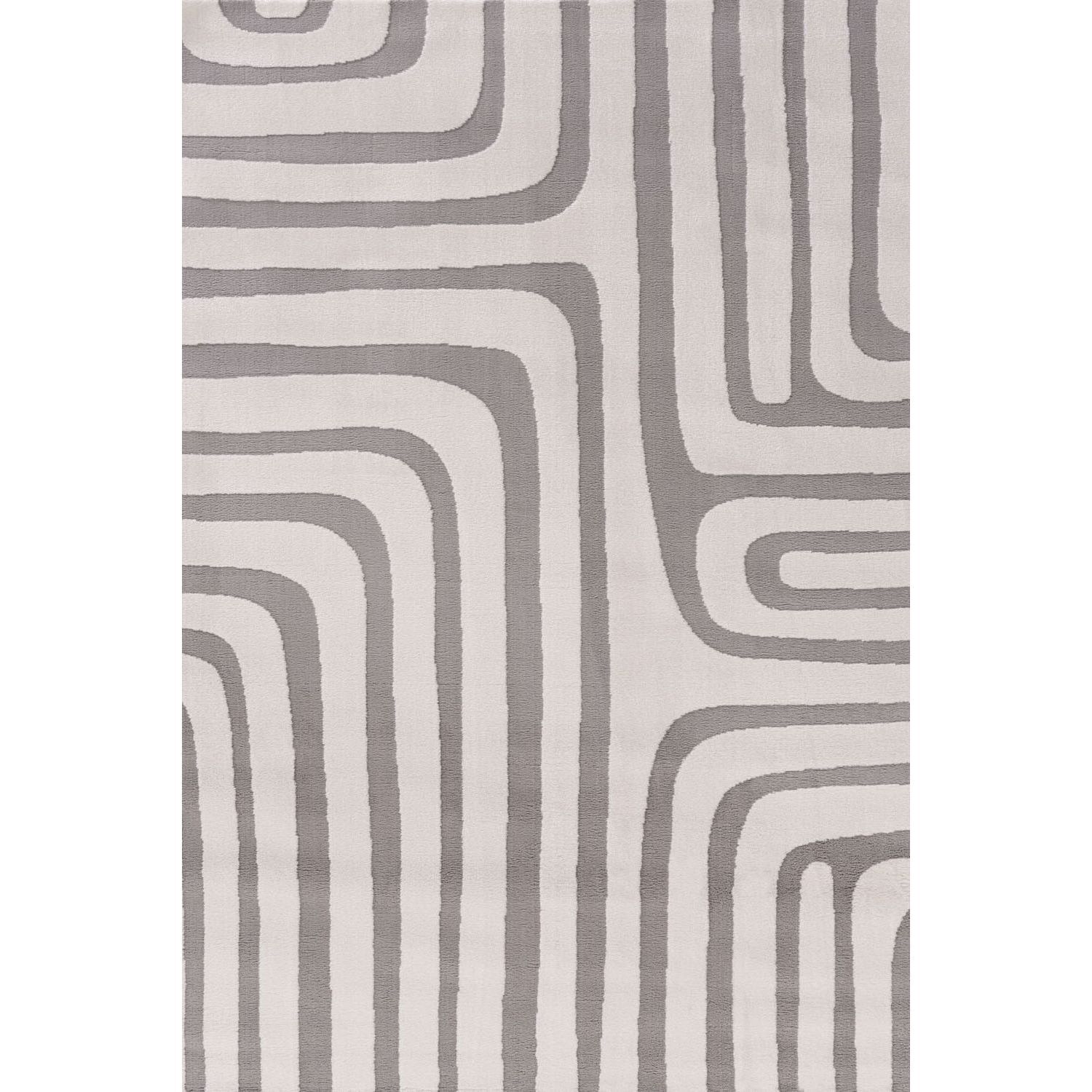 The Rugs Grey Loft Geometric Rug - 120X170 Cm - Image 3