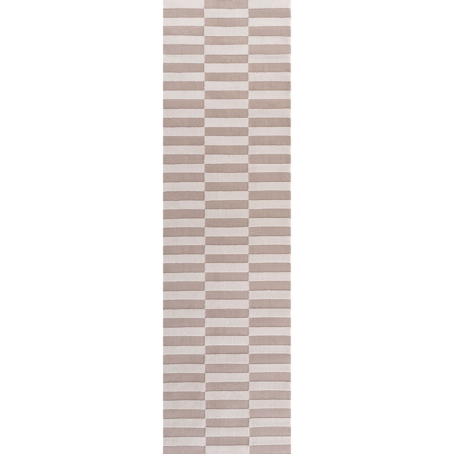 Rackhams Beige Loft Striped Rug - 80X300 Cm - Image 3