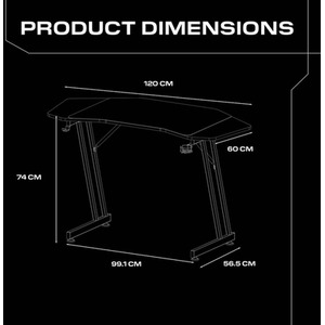 Panther Evo Gaming Desk with Mousepad