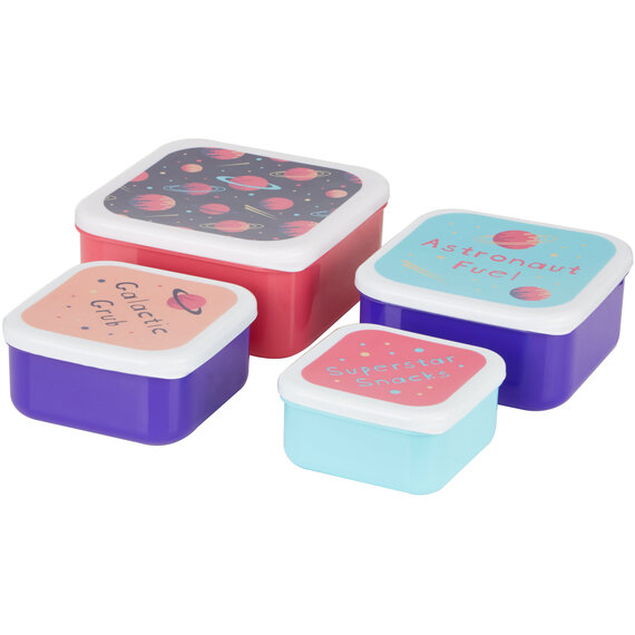 Mimo Set Of 4 Space Design Lunch Boxes