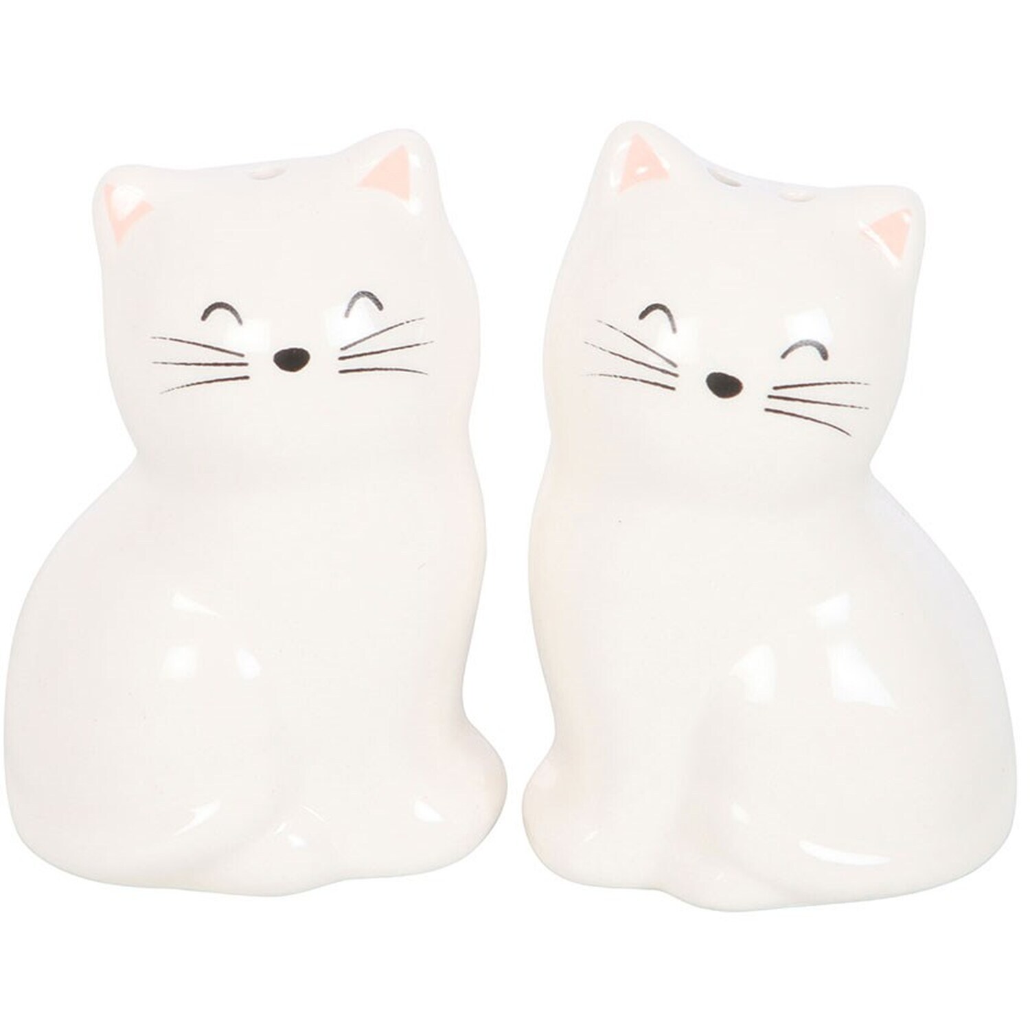 Image of White Cat Shaped Salt and Pepper&hellip;
