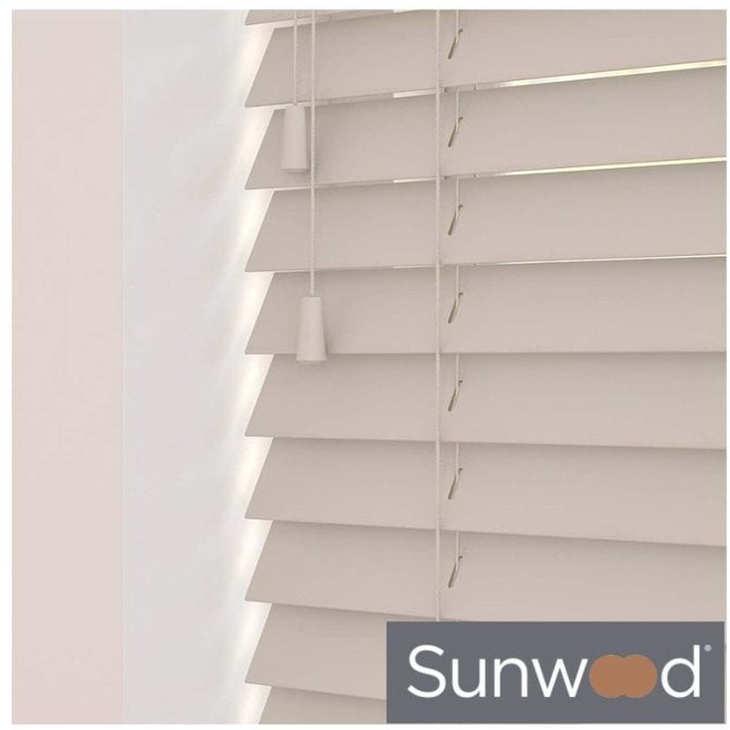 Wooden Venetian Blinds With Strings - Heather Oak / 165