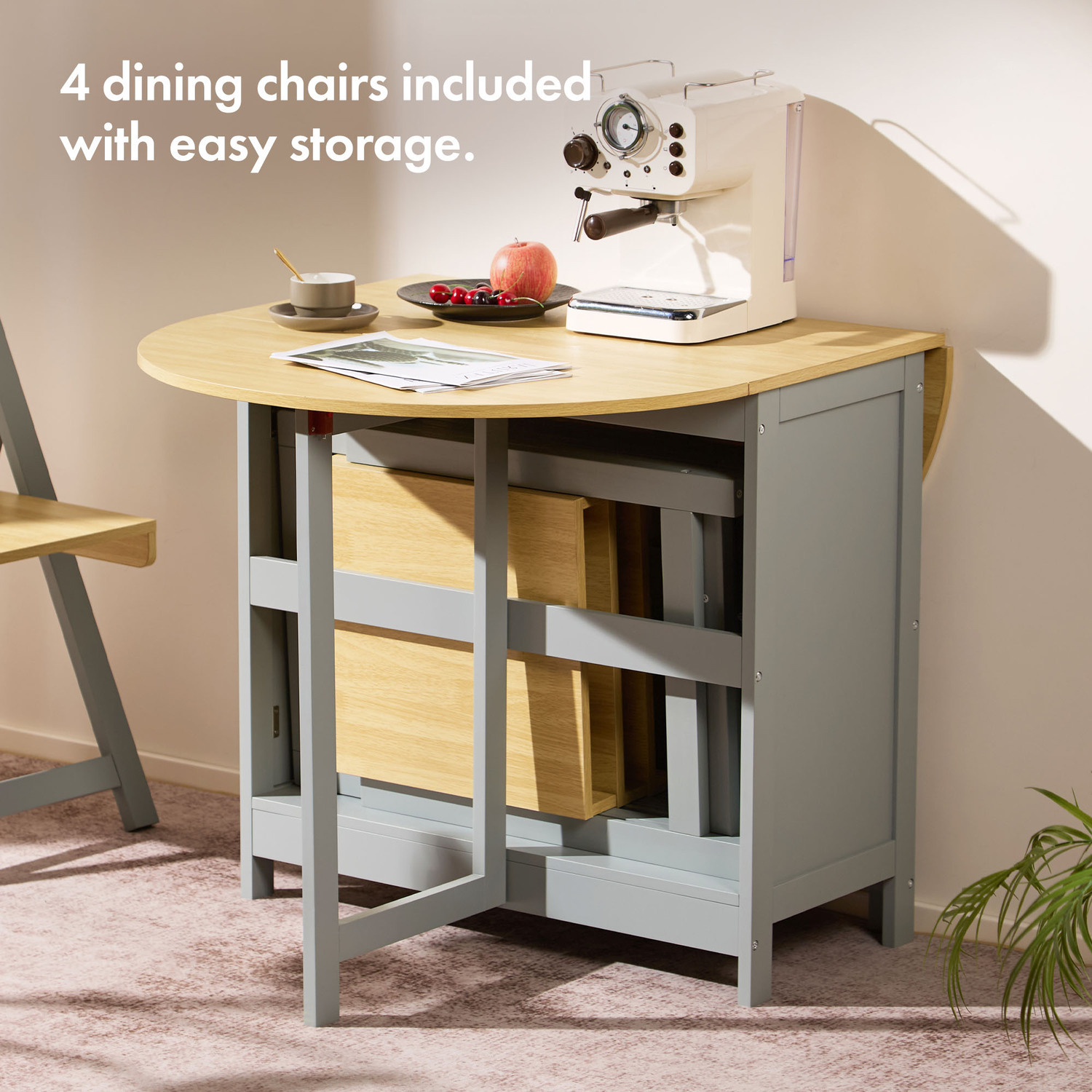 Folding Dining Table and Chair Set