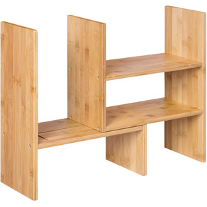 SONGMICS Brown Bamboo Tabletop Storage Rack