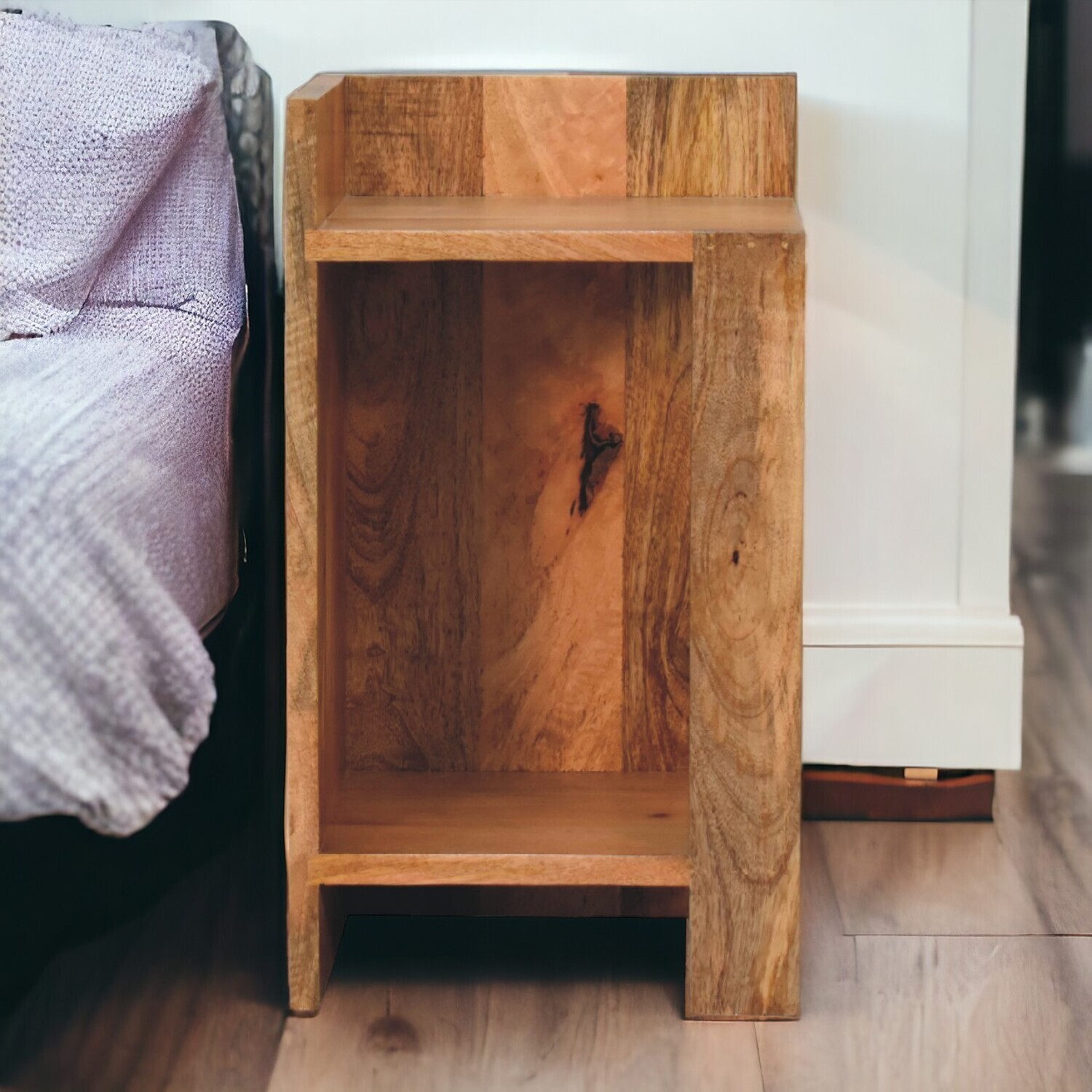 Artisan Furniture Solid Wood Oak-Ish Box Bedside - Oak-Ish