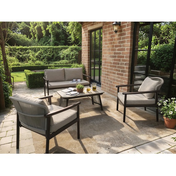 Kyla 4 Piece Garden Sofa Set with Coffee Table