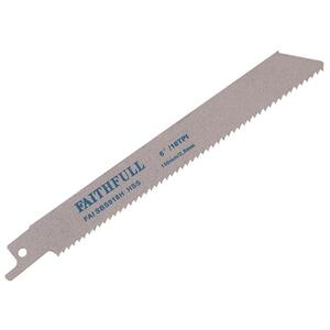Faithfull S918H Sabre Saw Blade Metal 150mm 10 Tpi (Pack Of 5)