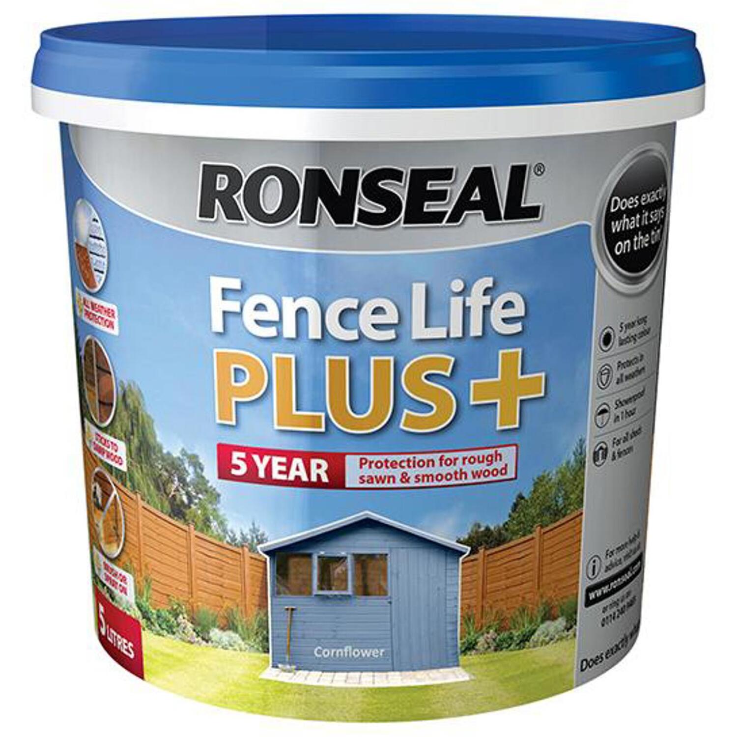B&Q - 5 Year Fence Life+ Cornflower Matt Exterior Shed & Fence Protector Wood Paint5L Tub - Image 7