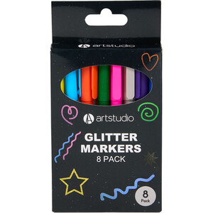 Pack of 8 Glitter Markers
