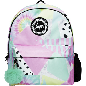 Kids Backpack Multi Pastel Collage Design  Lightweight School Bag
