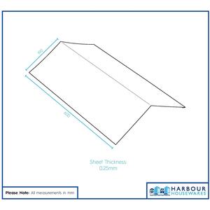 Metal Roofing Ridge Caps - 30 x 60cm - Green - Pack of 5