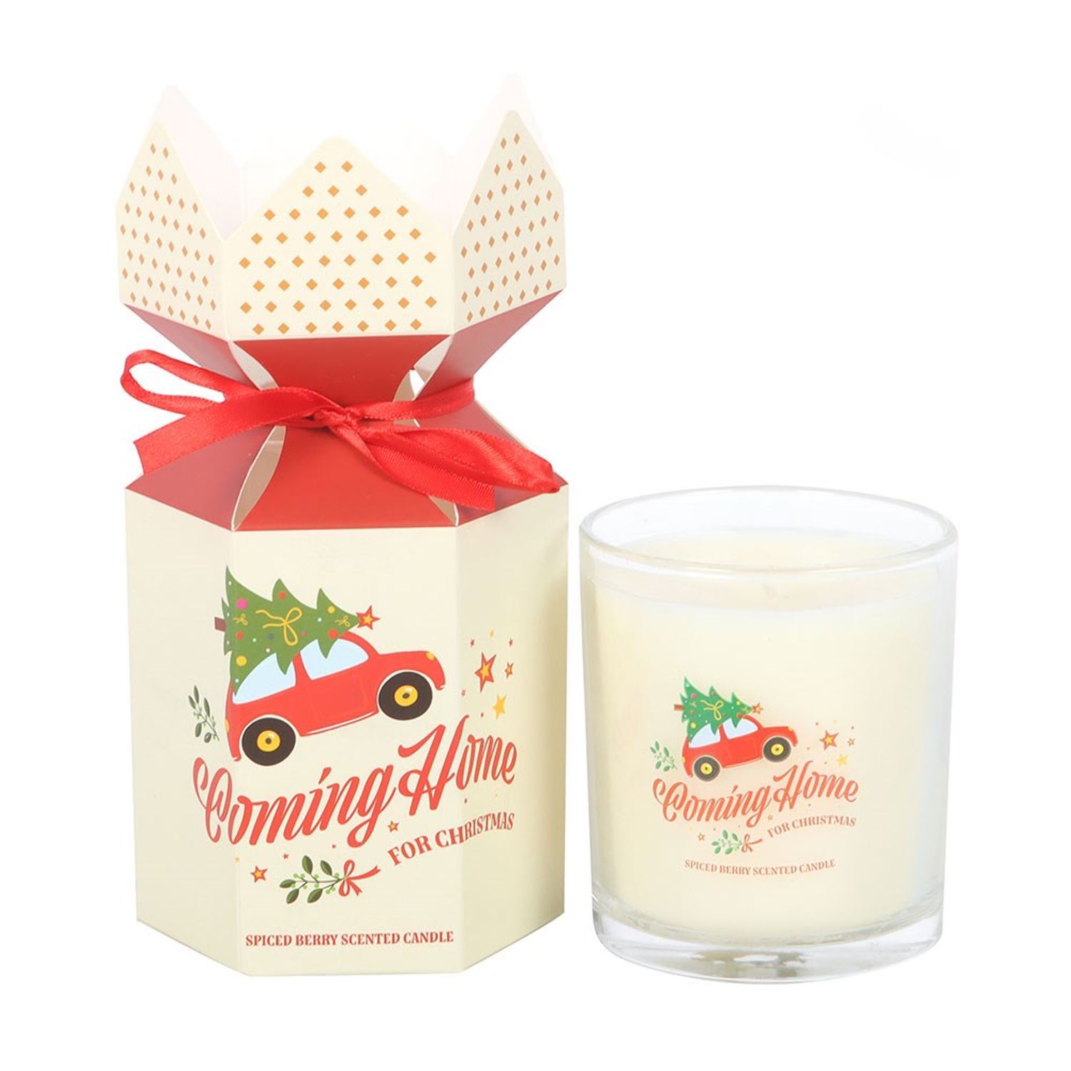 Something Different Coming Home For Christmas Spiced Berry Scented Candle - White