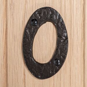 Rustic Iron Numeral - Number 0 - H80mm - Black - Pack of 2