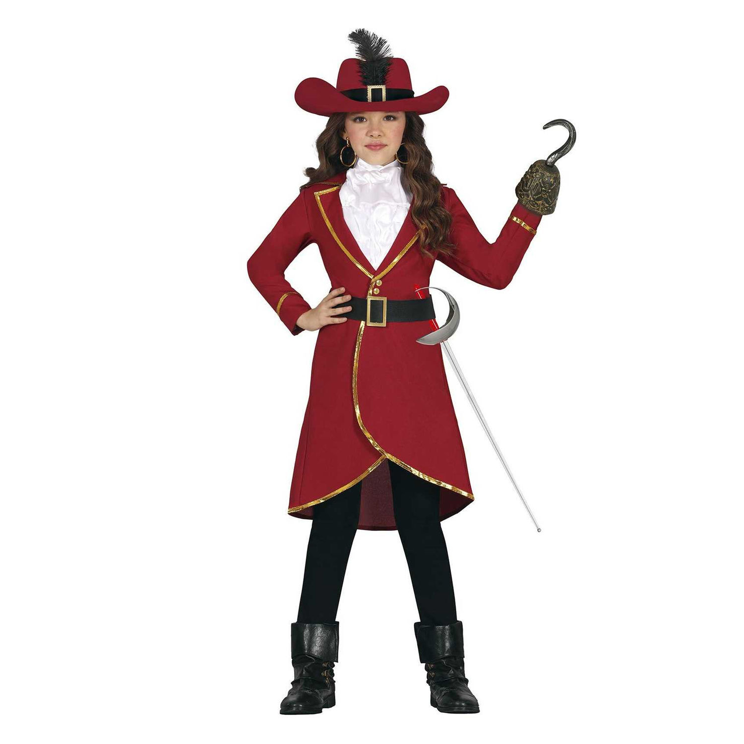 Fiestas Guirca Childrens/Kids Captain Corsair Costume - Red/Black / 5+
