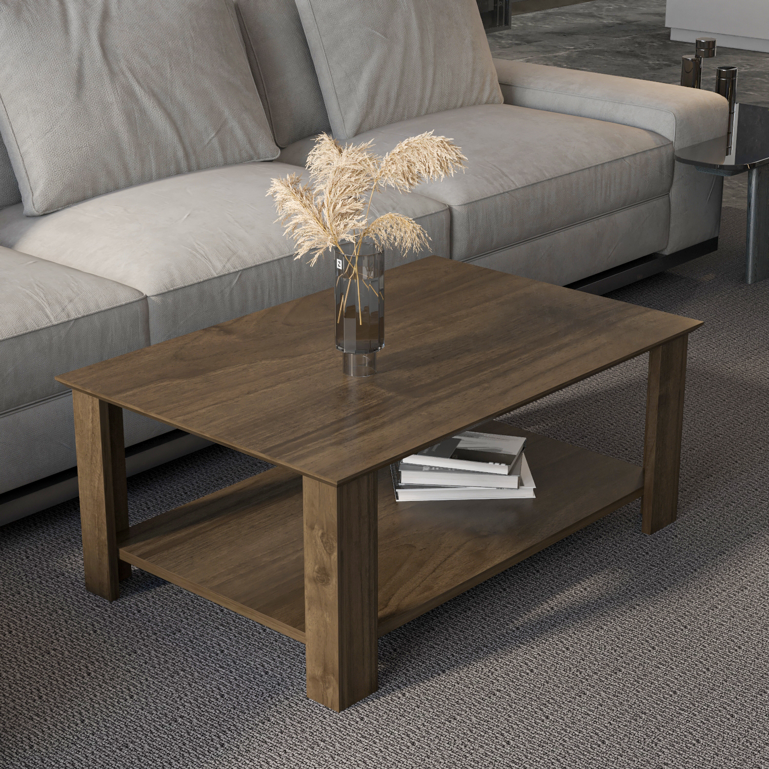 Decorotika Leroy Coffee Table - Walnut