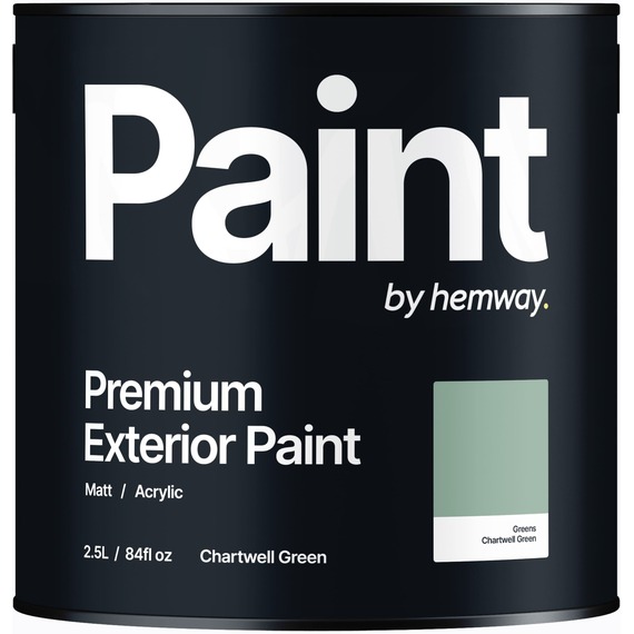 Hemway Chartwell Green Exterior Matt Acrylic Paint 2.5L