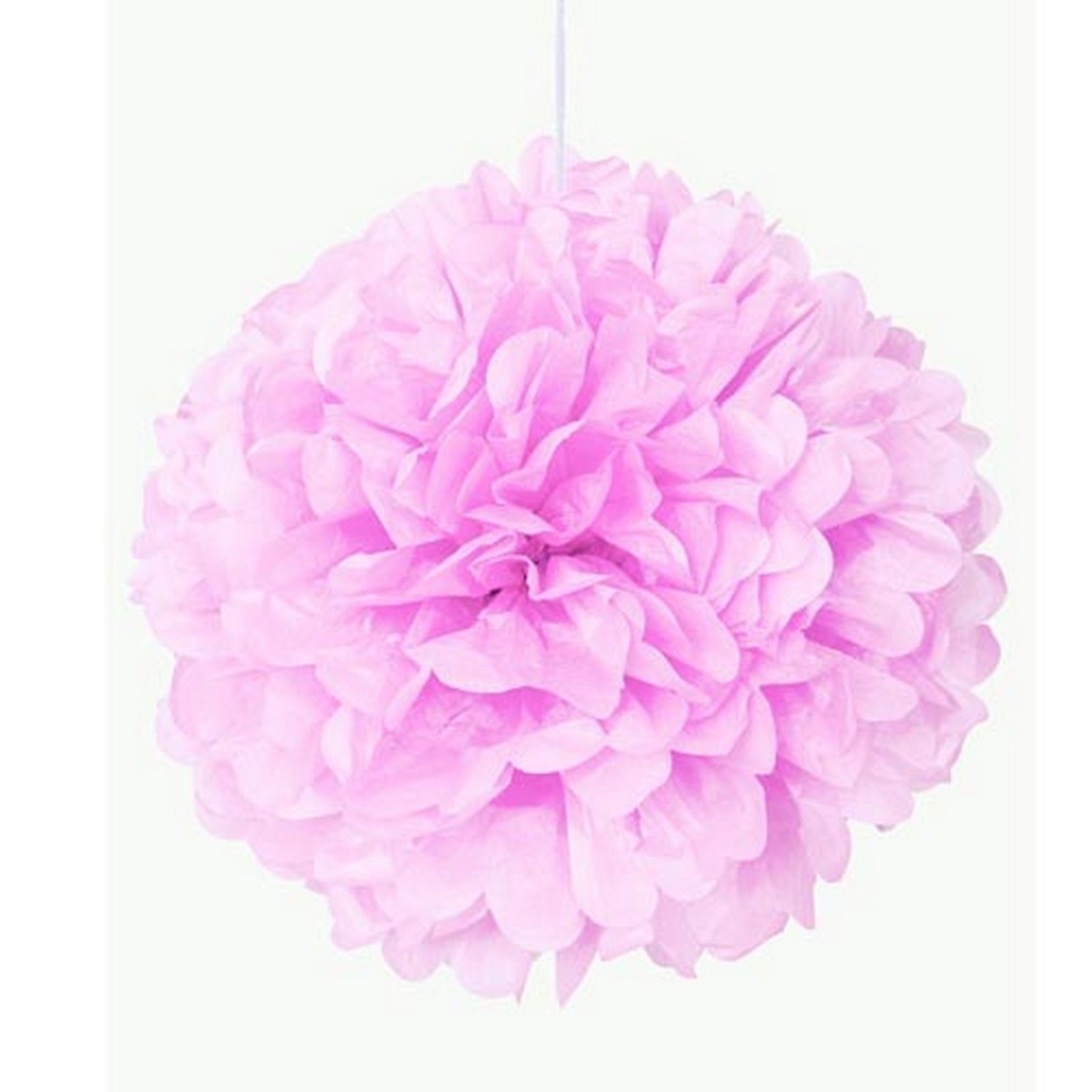 Unique Party Puff Balls Party Decoration (16In) - Lovely Pink