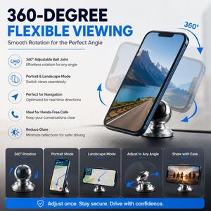 Magnetic Car Phone Holder Air Vent Mount Dashboard Smartphone Stand Cradle White