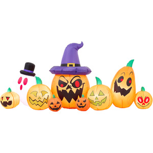 Lifeideas 8FT Halloween Light Up Inflatable Pumpkin Set