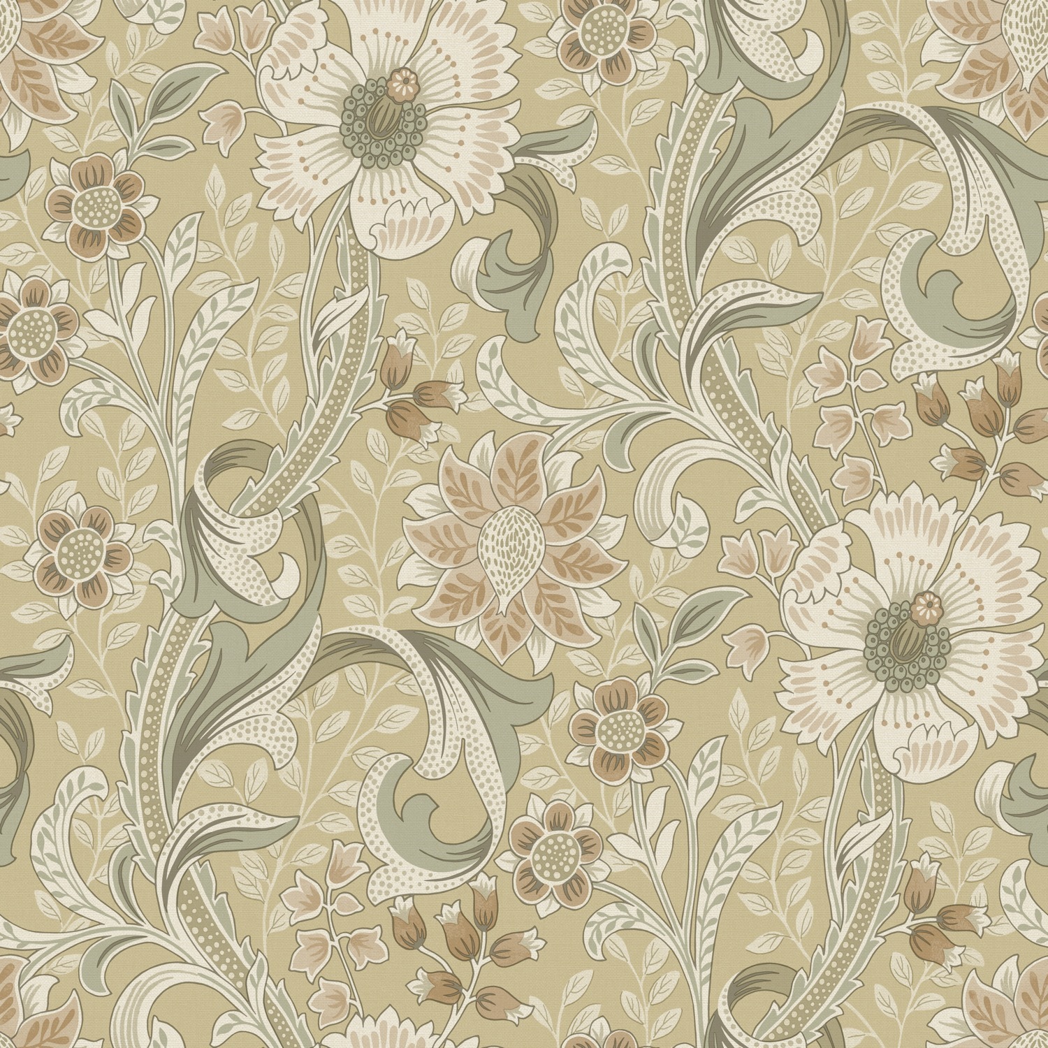 Grandeco Traditional - Neutral Yellow