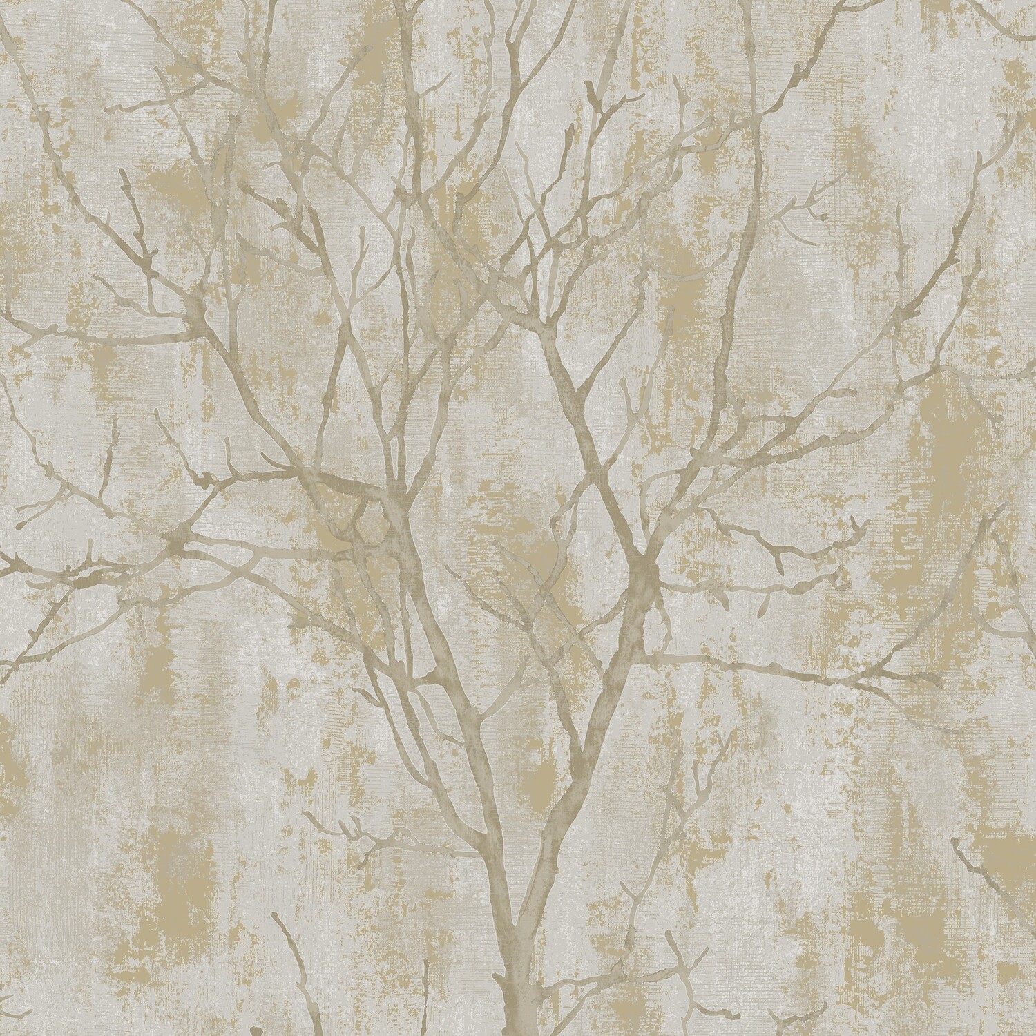 Grandeco Venetian Tree Wallpaper - Taupe, Brown - Textured Distressed Concrete Stone - Image 2