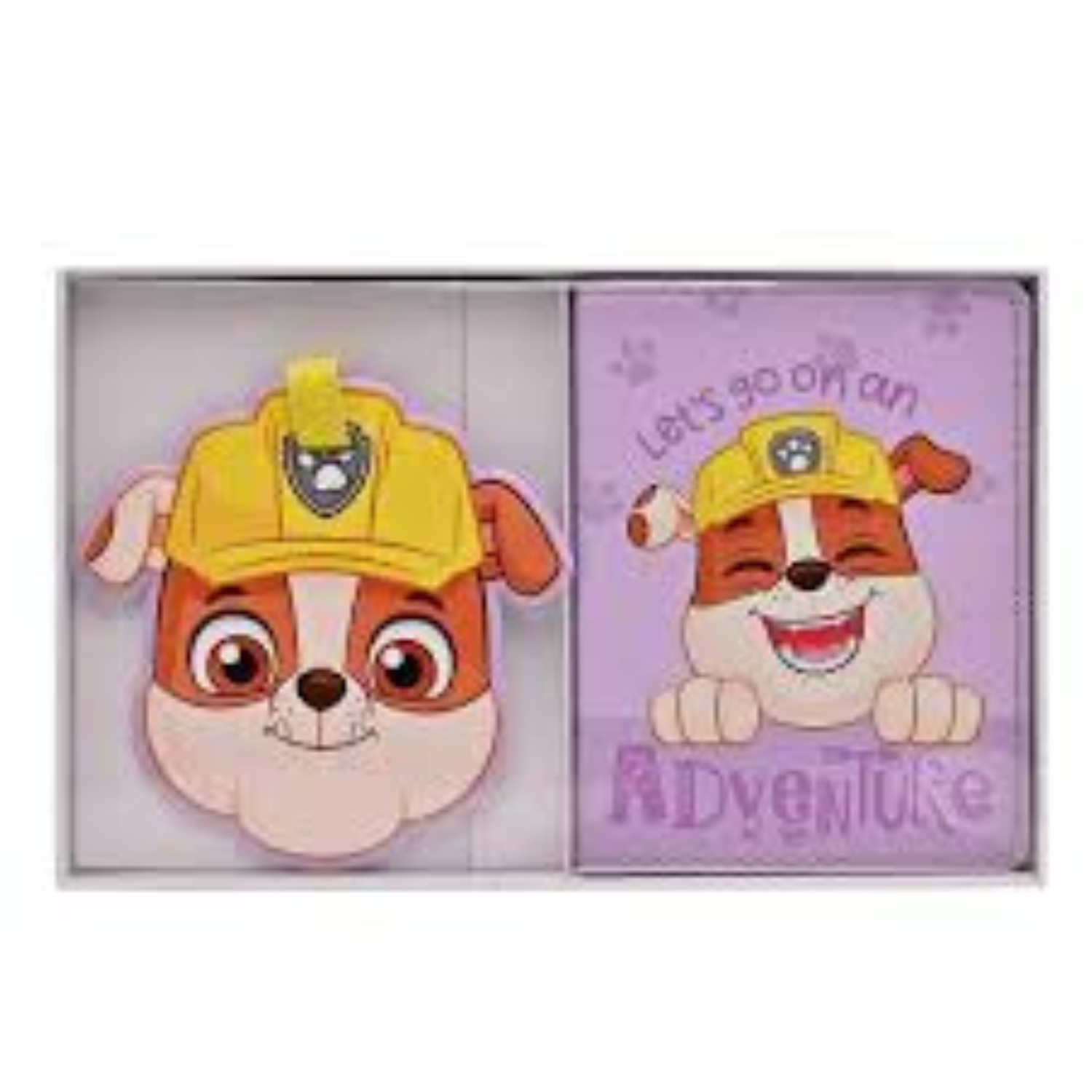 Widdop & Co Paw Patrol Rubble Pu Leather Passport And Luggage Tag - Purple