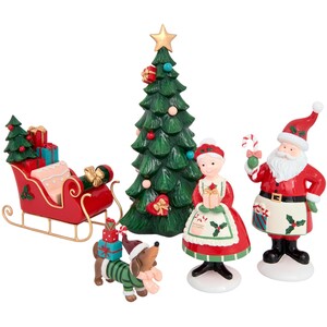Novelty Mr and Mrs Claus Ornament Set