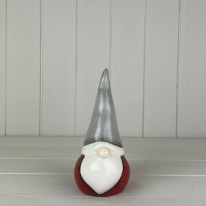 Whimsical Red/Grey Ceramic Gonk