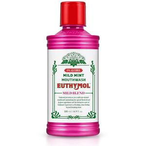 Euthymol Mild Mint Alcohol Free Mouthwash 500ml