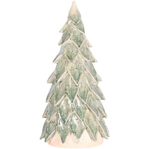 Glazed Green Leaf Tree Decoration