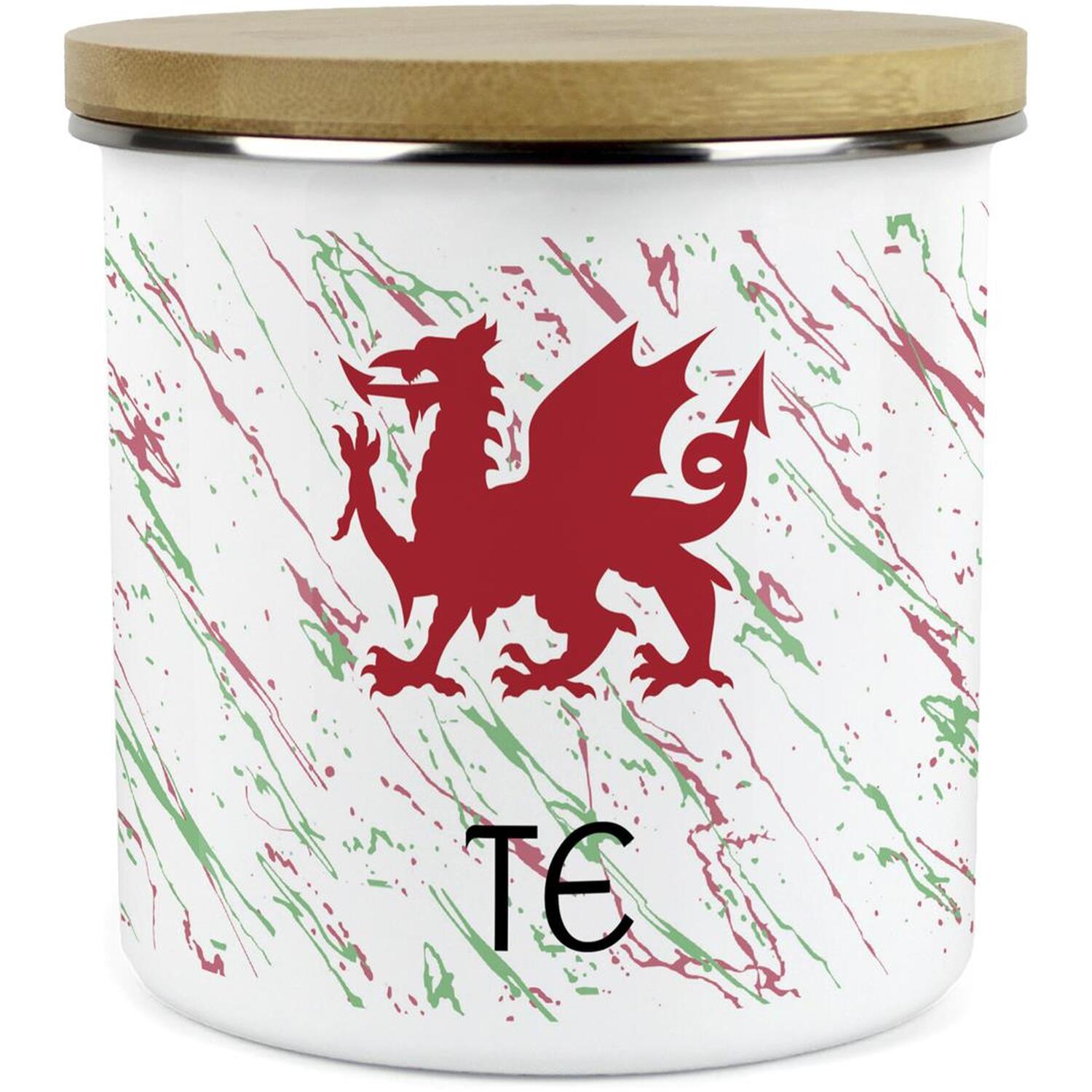 Purely Home Welsh Dragon Large Kitchen Storage Canister (Welsh) - White